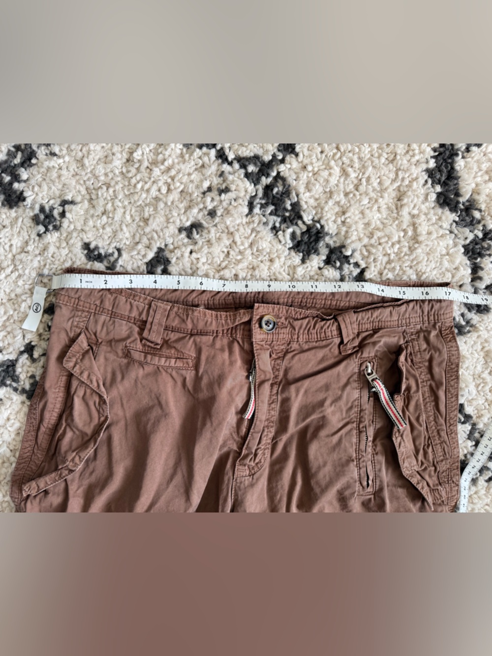 Burberry Cargo Brown Cotton Shorts size S 24 - Picture 6 of 7